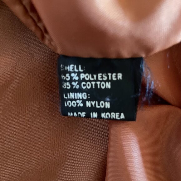 Members Only Bomber Jacket, Front Zip Closure, Tan, Brown,  Front Pockets, 46 - Picture 8 of 9